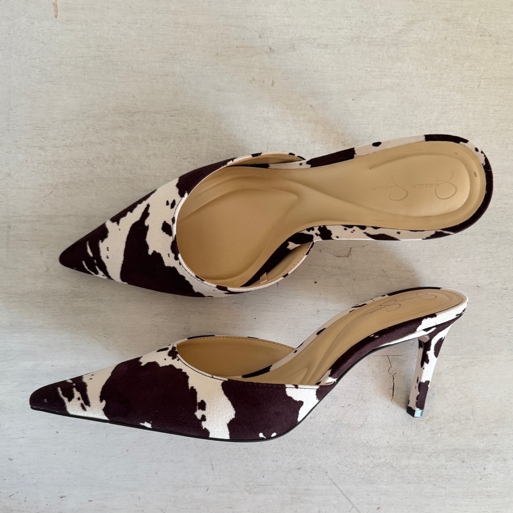 Cow Print Mules W9